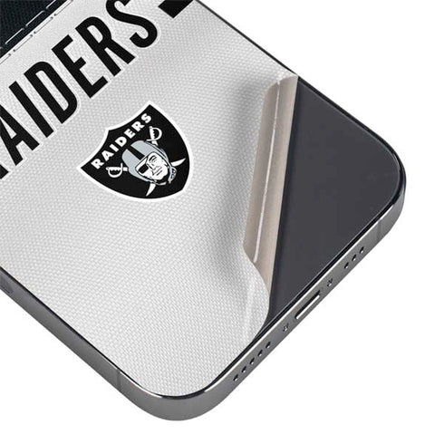 NFL Las Vegas Raiders White Striped iPhone 16 Pro Skin